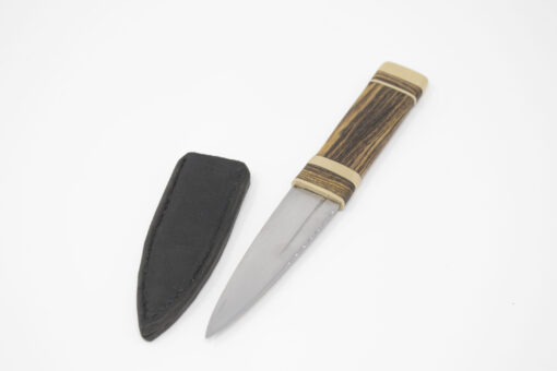 Pharlain & Lennox - Tiger Stripe with Brass Sgian Dubh black leather sheath
