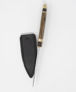 Pharlain & Lennox - Tiger Stripe with Brass Sgian Dubh black leather sheath