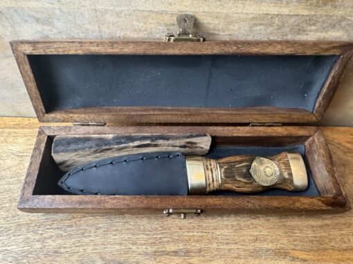 Brass Clan Crest Oak Scotch Whisky Barrel Damascus Sgian Dubh 006 - Pharlain & Lennox - Image 4