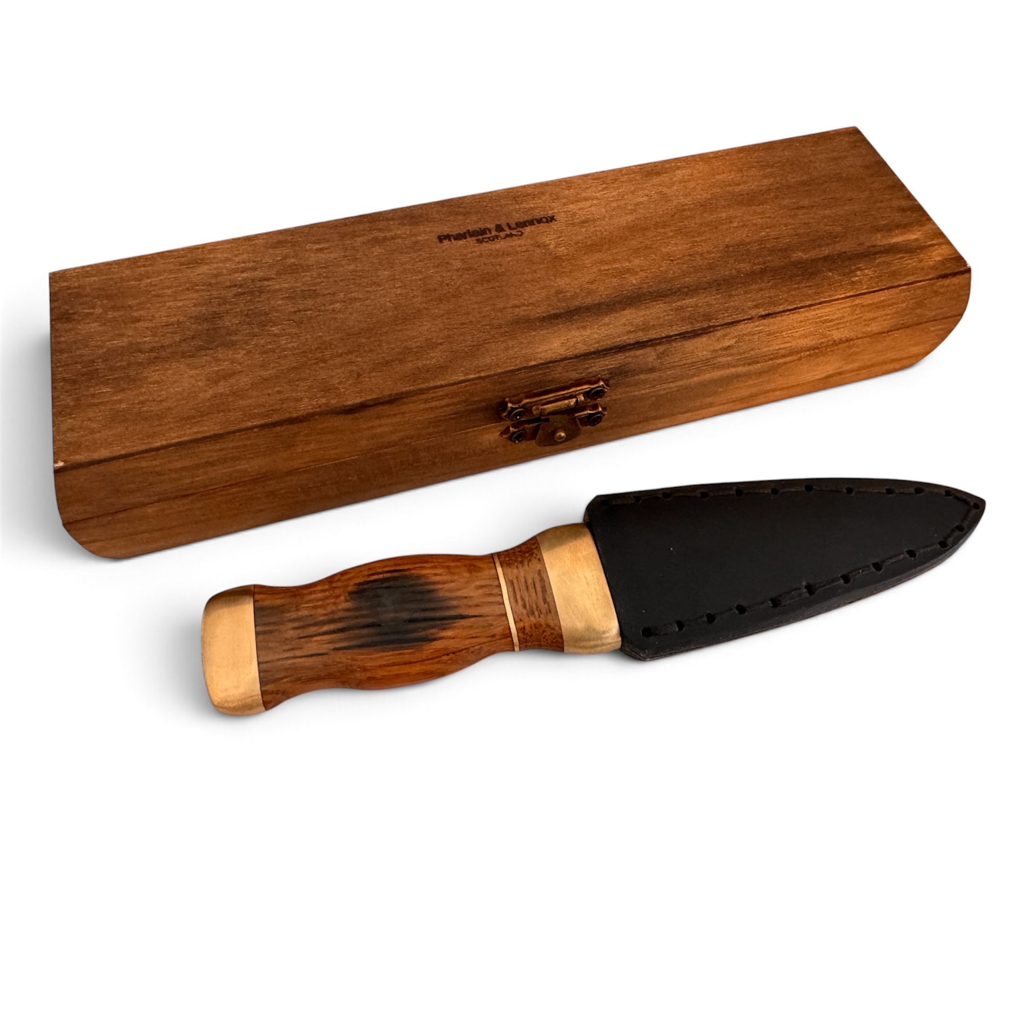 Brass Oak Scotch Whisky Barrel High Carbon Steel Sgian Dubh 010 - Image 2