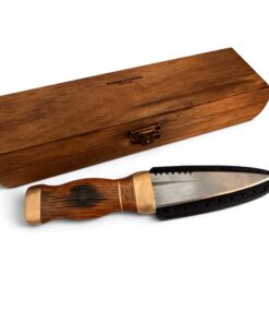 Brass Oak Scotch Whisky Barrel High Carbon Steel Sgian Dubh 010