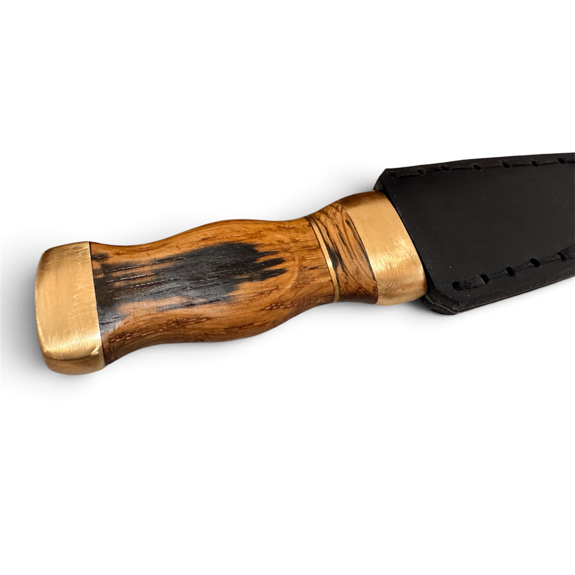 Brass Oak Scotch Whisky Barrel High Carbon Steel Sgian Dubh 011 - Image 2